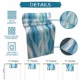 thumbnail image 6 of Blue Ombre Table Runner 72 Inches, Modern Moire Abstract Art Aesthetics Bed Runner Dresser Scarves Tabletop for Indoor Outdoor Parties/Ceremony/Banquet, 18" x 72", 6 of 8