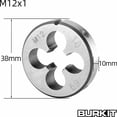 thumbnail image 3 of Juego de machos y terrajas M12 X 1. Macho de roscar de máquina M12 x 1,0 y matriz redonda derecha TUNC Sencillez, 3 of 5