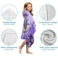 thumbnail image 7 of Purple Lavender Butterfly Scene Hooded Bath Towel，50"x30" for Ages 3 To 12 Kids, Quick Dry Lightweight Soft Microfiber Hood Beach Towel Cover Up for Kids, 7 of 7