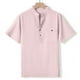 thumbnail image 5 of pstuiky camisetas para hombre, Camisa estilo cárdigan informal de manga corta con cuello vuelto y botones de color liso para hombre ropa de hombre m, 5 of 7