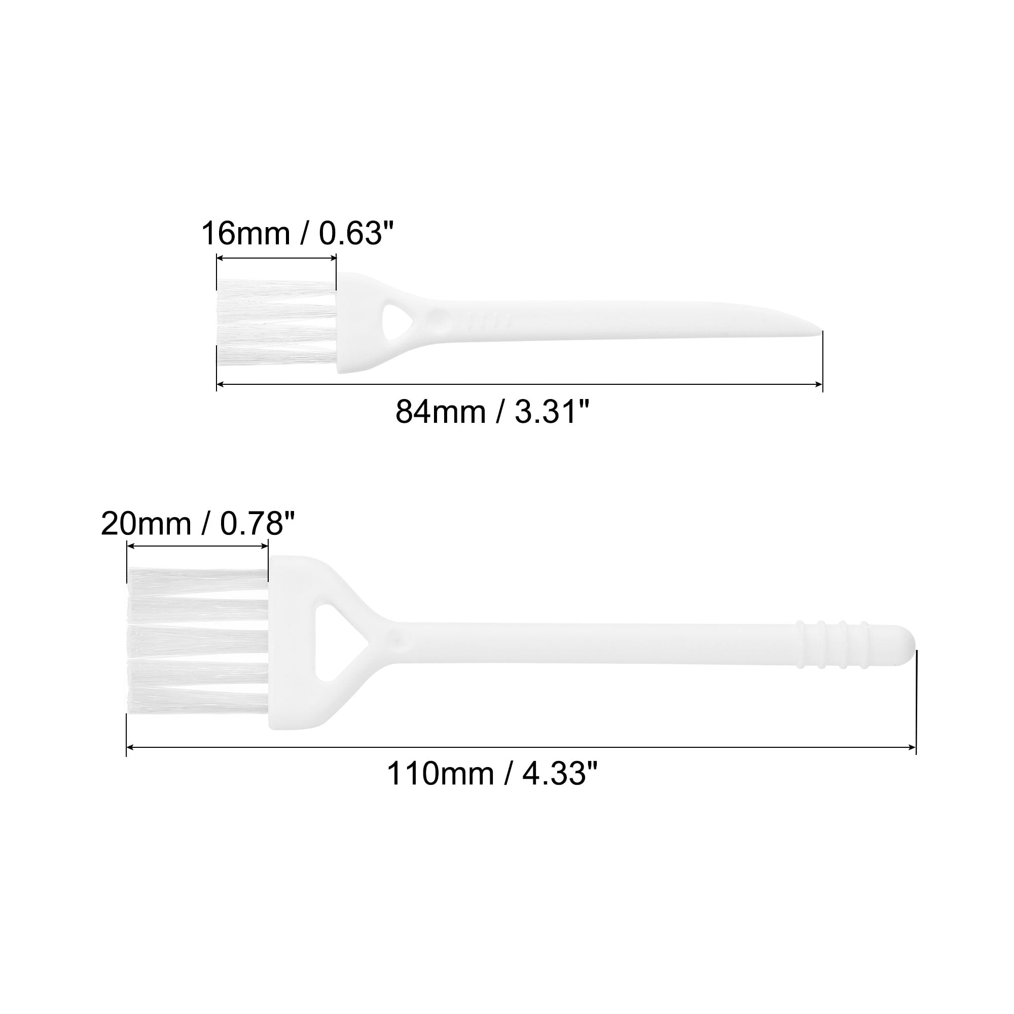 Unique Bargains Nylon Bristle Cleaning Brushes for Keyboard and Window Track, White 6 Pcs