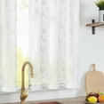 thumbnail image 5 of EcoNesxp White Tulle Curtains Snowflake Kitchen Curtains Snow Layer Curtains 24 Inch Winter Cafe Curtains Modern Small Curtain Rod Pocket Tulle for Bedroom Bathroom RV Light Filter 2 Pieces, 5 of 5
