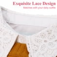 thumbnail image 3 of MasteelfCA Blouse à Col Floral Détachable pour Femmes (Blanc), 3 of 8
