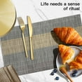 thumbnail image 6 of Homieway Placemats Set of 4, Woven Vinyl Place Mats, Stain Resistant Table Mats for Dining, Kitchen, Party, Black, 6 of 6