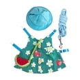 thumbnail image 1 of kusrkot Rabbit Vest Harness Bunny Clothes Mini Hat Bag for Chinchilla Hedgehog Blue, 1 of 4