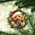 thumbnail image 2 of Poodle Christmas Ornament – Holiday Dog Memorial Gift & Xmas Tree Hanging Mica Décor, 2 of 3