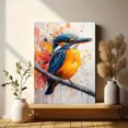 thumbnail image 6 of Qisvanset 12x16 Inch Framed Canvas Wall Art South Africa Malachite Kingfisher Elegant Bird Home Office Wall Art, 6 of 8