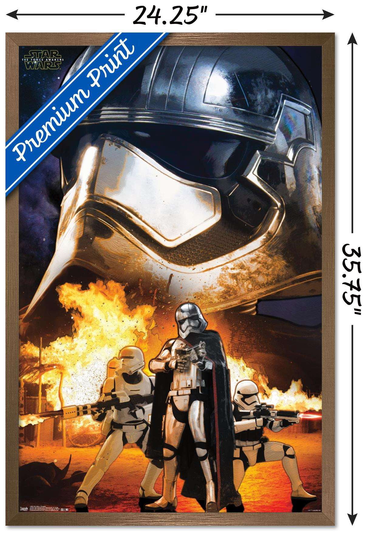 Star Wars: The Force Awakens - Troopers Wall Poster, 22.375" x 34", Framed