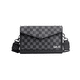 thumbnail image 1 of Bolsa Bandolera Elegante De Pu A Cuadros Para Hombre Cuadritos Lab.G  Gris Negro, 1 of 5