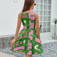 thumbnail image 6 of Pink & Green Fashions & Products! Dress Fashion Beach Long Dresses Female Party Printed Sundress, 6 of 7