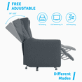 thumbnail image 3 of MUZZ Upholstered Push Back Recliner Chair,Glider Recliner Sofa Chair for Home,Dark Grey, 3 of 5