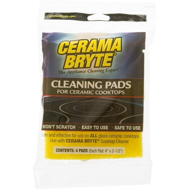 Cerama Bryte Cleaning Pads, Package of 4