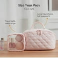 thumbnail image 3 of Petition Makeup Bag for Woman, Wide Open Lay-Flat Cosmetic Case, Festivalment Makeup Bag, Spacious 180° Open Cosmetic Organizer for Toiletries & Brushes Large Capacity with Compartments, 3 of 14