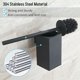 thumbnail image 4 of Stainless Steel 304 Square Wall-Mounted Toilet Brush Holder with 1 Brush Head, Black, 4 of 5