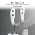thumbnail image 3 of 10 Pieces Clothes Hanger Punch-free Hooks Self-adhesive Tear-resistant Waterproof Anti-rust Home Toilet Hook Rack Holder Large 3mm, 3 of 9
