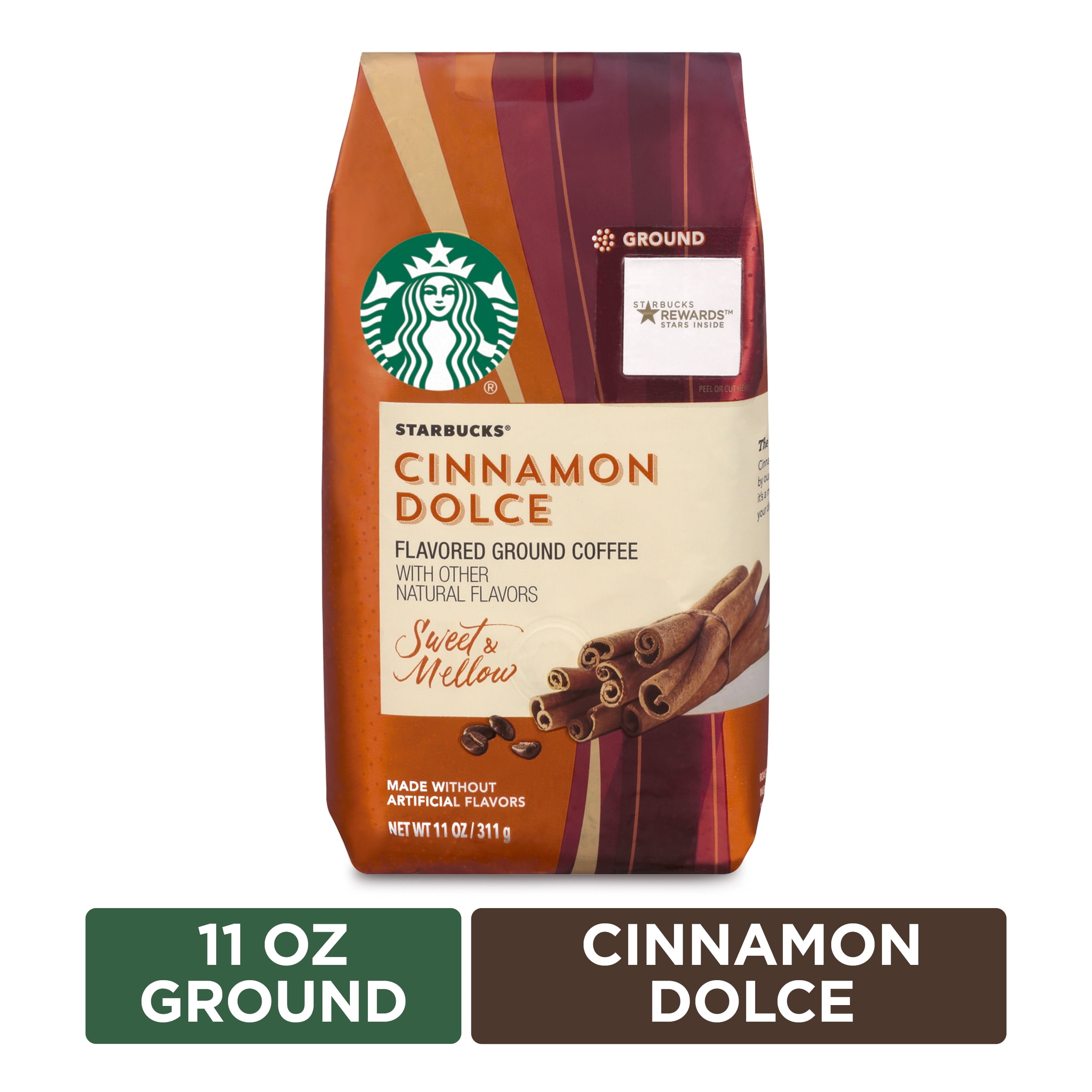 coffee starbucks ground flavored bag oz artificial dolce cinnamon flavors walmart