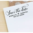 thumbnail image 3 of Printtoo Personalized Violet Self Inking Wedding Custom Save The Date Rubber Stamper-58 x 22 mm, 3 of 6