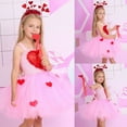 thumbnail image 7 of Tiijoy Little Girls Valentine's Day Party Dress Dance Tutu Princess Dress, Sizes 6-7, 7 of 7