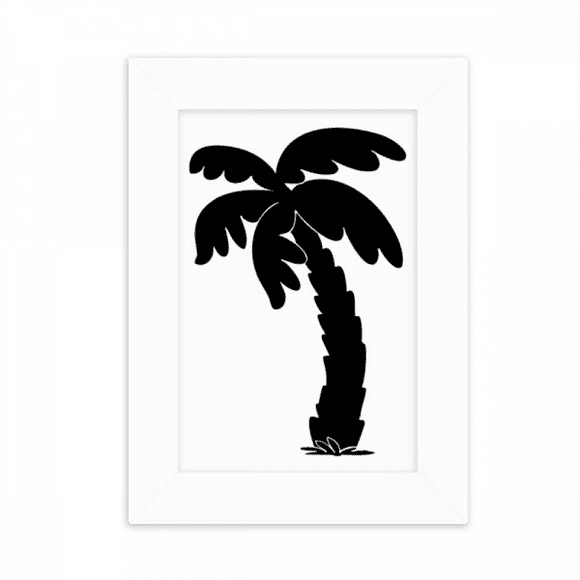 Coconut Tree Black Outline Desktop Photo Frame Picture Display Decoration Art Painting