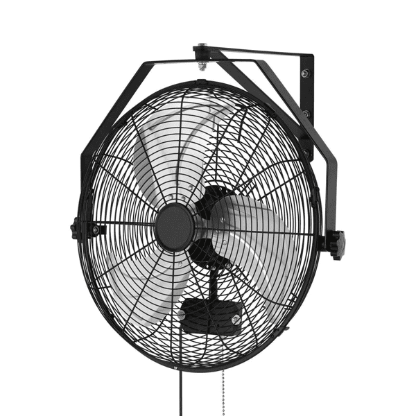 18" Wall Mount Fan, 3-Speed with Adjustable Rotation, Long Airflow Reach, for Industrial & Commercial Use