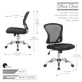 thumbnail image 5 of Porthos Home Cody Office Chair With Breathable Mesh Back, Instant Adjustable Height, Tilt Mechanism And Sturdy Roller Caster Wheels (Sleek, Armless Design For Home Studios And Small Offices), 5 of 6