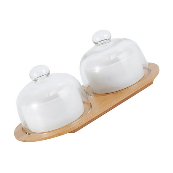 Dessert Cup Snack Serving Tray Household Glass Salad Bowl Ceramic Tableware White