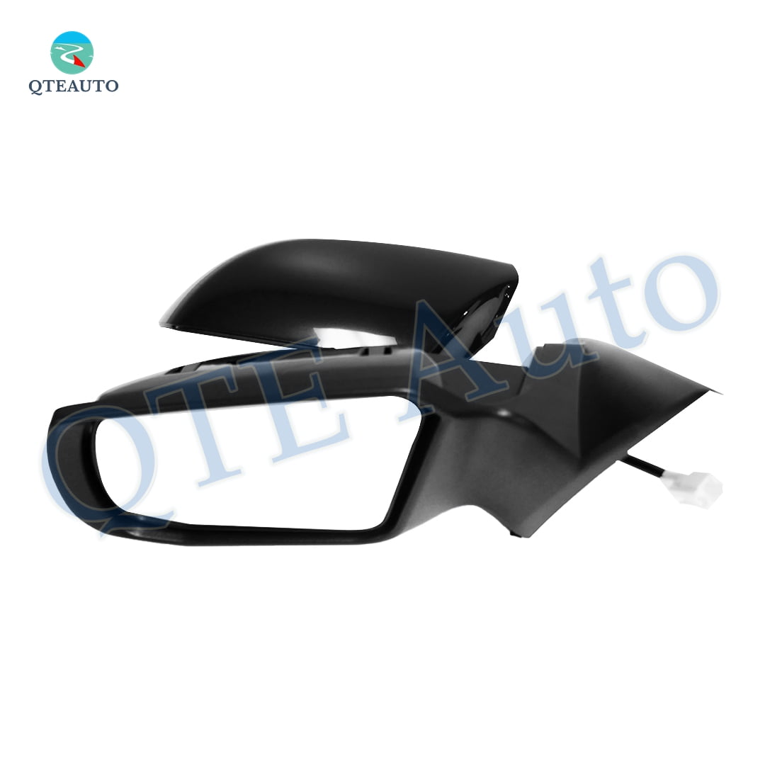 Left Driver Side Power Non-Folding W/Cover View Mirror Chrome/Flat Black Smooth For 2007-2012 Nissan Altima