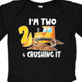 thumbnail image 4 of Inktastic I'm 2 and Crushing It Construction 2nd Birthday Boys or Girls Long Sleeve Baby Bodysuit, 4 of 5