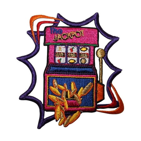 - ID 8570 Slot Machine Jackpot Patch Casino Gambling Embroidered Iron On Applique