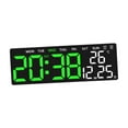 thumbnail image 3 of Reloj despertador digital multiusos rectangular para decoración del hogar, reloj digital LED, reloj de escritorio eléctrico para estante, mesa de baño Concha blanca, 3 of 8