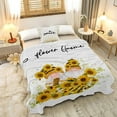 thumbnail image 6 of Sunflower Gnome Blanket Lightweight Plush Cozy Super Soft Flannel Fleece Throw Summer Spring gnome Swaddle Blanket for Travel Home Decor 40"x30" XS for Pet Toddler, 6 of 6