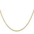 thumbnail image 2 of Primal Gold 14 Karat Yellow Gold 1.5mm Extra-Light Diamond-cut Rope Chain, 2 of 7