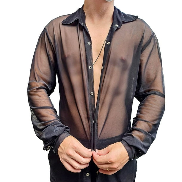 Camisa de hombre transparente hotsell