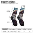 thumbnail image 2 of Daiia Bald Eagle Pilot Print Crew Socks – Soft Breathable Long Socks for Men & Women, Moisture-Wicking & Comfortable Daily Wear Socks, One-Size Fits Most (US 5-11), 2 of 6