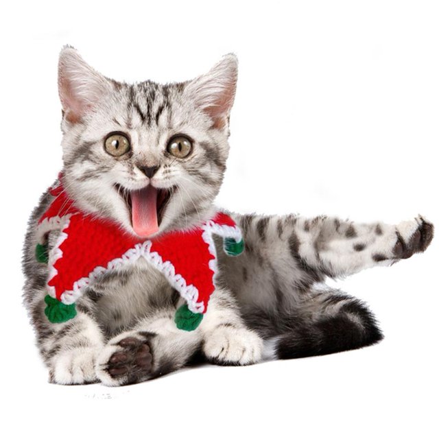 Christmas Pet Rabbit Collar Dog Cat Knitted Scarf Pet Costume Bandana Bib Scarf For Christmas DecorationS He Qiyong unisex