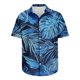 thumbnail image 5 of Camisas Hawaianas de los Hombres de Moda Casual Floral Impresión de Manga Corta Solapa Botón Arriba, Ligero para Primavera Verano, 5 of 9