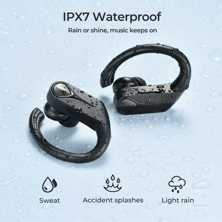 Mpow Bluetooth Sport Earbuds Flame Solo Bass in Ear Wireless ENC Noise Cancellation Mic USB C Fast Charging 28H Playtime IPX7 Waterproof