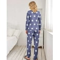 thumbnail image 4 of Ekouaer Womens Jogger Pajama Sets Long Sleeve Sleepwear Round Neck Nightwear Soft Pjs Lounge Sets with Pockets, 4 of 6