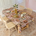 thumbnail image 3 of Patchwork Chicken Pattern Rectangle Tablecloth 60"x102",Waterproof Polyester Rectangle Table Cloth, Wipeable Spillproof Polyester Tablecloth for Dining, Camping, Indoor and Outdoor, 3 of 6
