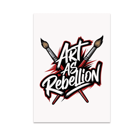 Art As Rebellion - Artistic Expression Enthusiast - 13x19 Poster Print