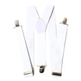 thumbnail image 1 of Men's 1 Inch Wide Solid Adjustable Suspenders, White, 1 of 1