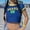 Blue, variant on Women'S T Shirts Baby Tees For Tops Brazil Crop Top T Shirts Graphic Tees For 90S Streetwear Shirts Q S