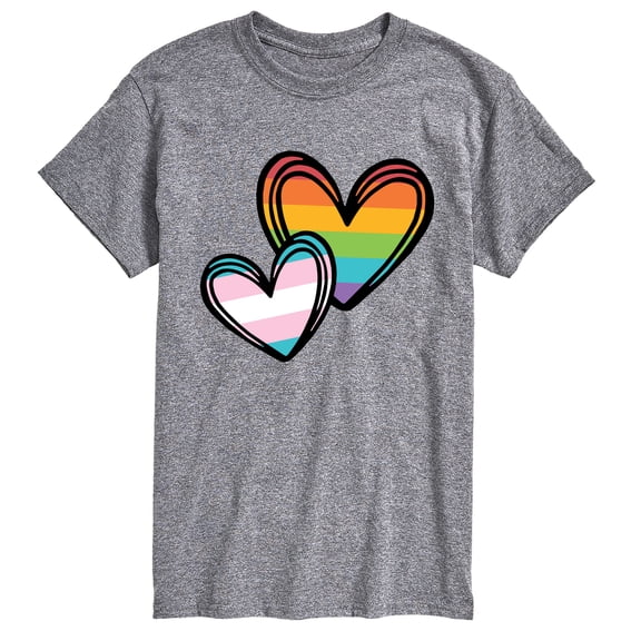 Instant Message - Rainbow Hearts - Men's Short Sleeve Graphic T-Shirt