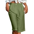 thumbnail image 3 of Bermuda Shorts for Women Knee Length Cotton High Waist Wide Straight Leg Dressy Casual Office Work Shorts with Pockets, 3 of 6