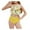 Yellow, variant on Fesfesfes Teen Girls Cute Monokini Children Girls Back Hollow Out Cross Back One Piece Swimsuit Swim Pool Beach Wear Skinny Bathing Suit 6-12 Years