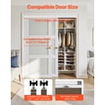 thumbnail image 2 of VEVOR Bypass Door Hardware, 5ft Heavy Duty Bypass Sliding Door Hardware Kit, Aluminum Alloy Sliding Closet Door Hardware Set for 2 Door System, Fit Door Thickness 1 3/8 " - 1 3/4", Easy to Install, 2 of 8
