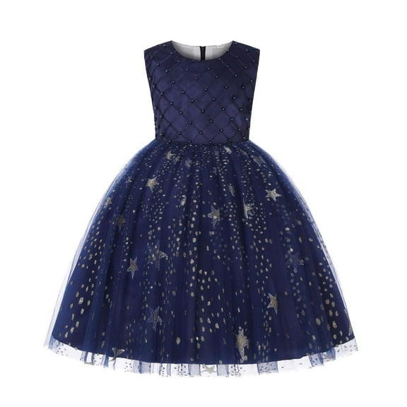 LUOGENLI Dresses For Girls 8-10 Blue Kids Girls Summer Dress Irregular Skirt Bow Knot Princess Dress Party Evening Dress Children's Clothing Graduation Dresses For Girls Blue 3-4 Years