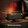 thumbnail image 3 of Jionchery Projection Alarm Clock for Heavy Sleepers, Extra-Loud Bedside Digital Clock with Large Display, RGB Night Light with Snooze & Adjustable Brightness, Customizable Alarm for Kids Adults, 3 of 8