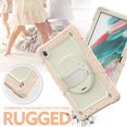 thumbnail image 6 of for Samsung Galaxy Tab A8 10.5 Kids Case 2022 Heavy Duty Rugged Shockproof Silicone Hybrid Protective Case Cover w/Stand + Pencil Holder + Hand Strap for Tablet A8 (SM-X200/SM-X205/X207) - Rosegold, 6 of 7