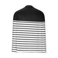 thumbnail image 3 of Htigea Women Striped Shirts Plus Size Crew Neck Long Sleeve Tops Casual Loose Fit Tunic Blouse Pullovers Black L, 3 of 5